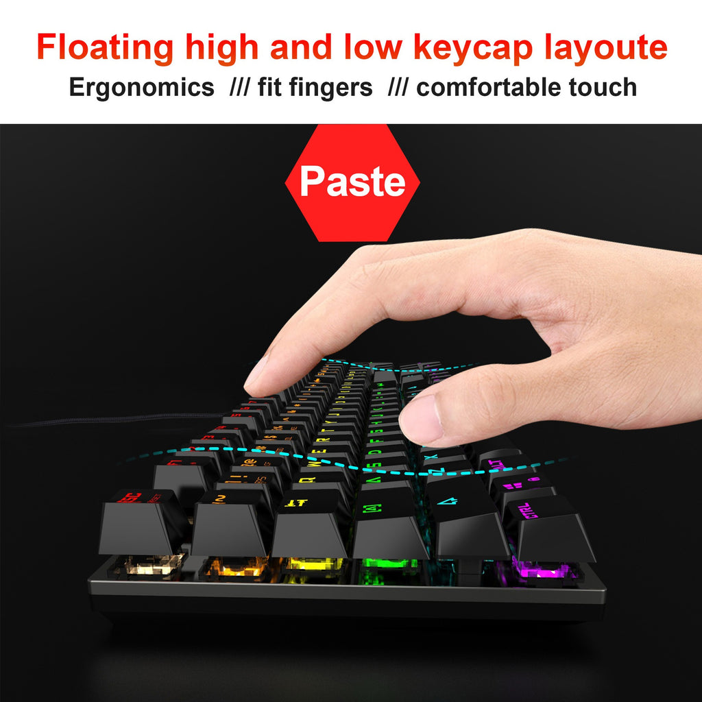 Personalized mechanical keyboard RGB luminous esports game keyboard wired blue axis full 104 key keyboard