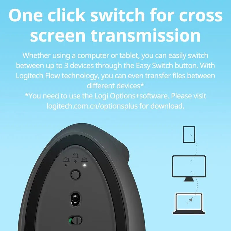 Logitech  lift mouse Wireless Bluetooth Mouse Business Office Softtone Mouse Ergonomic Business Office Mouse