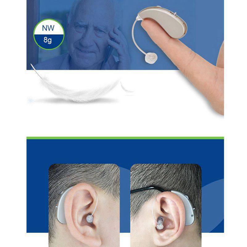 1Pair of Invisible Hearing Aids for Seniors with Sound Amplifier and Assistive Listening Earphones