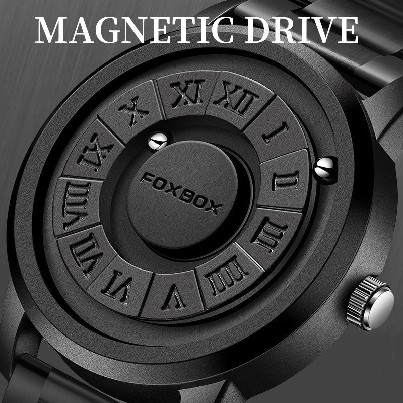 FB0047 Cool Magnetic Suspension Watch Men's Black Technology Creative Personality Concept Watch