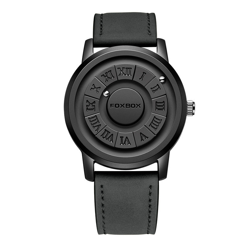 FB0047 Cool Magnetic Suspension Watch Men's Black Technology Creative Personality Concept Watch