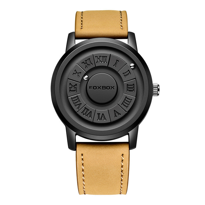 FB0047 Cool Magnetic Suspension Watch Men's Black Technology Creative Personality Concept Watch