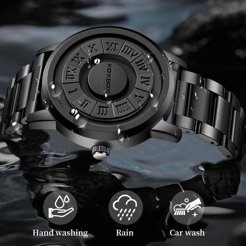 FB0047 Cool Magnetic Suspension Watch Men's Black Technology Creative Personality Concept Watch